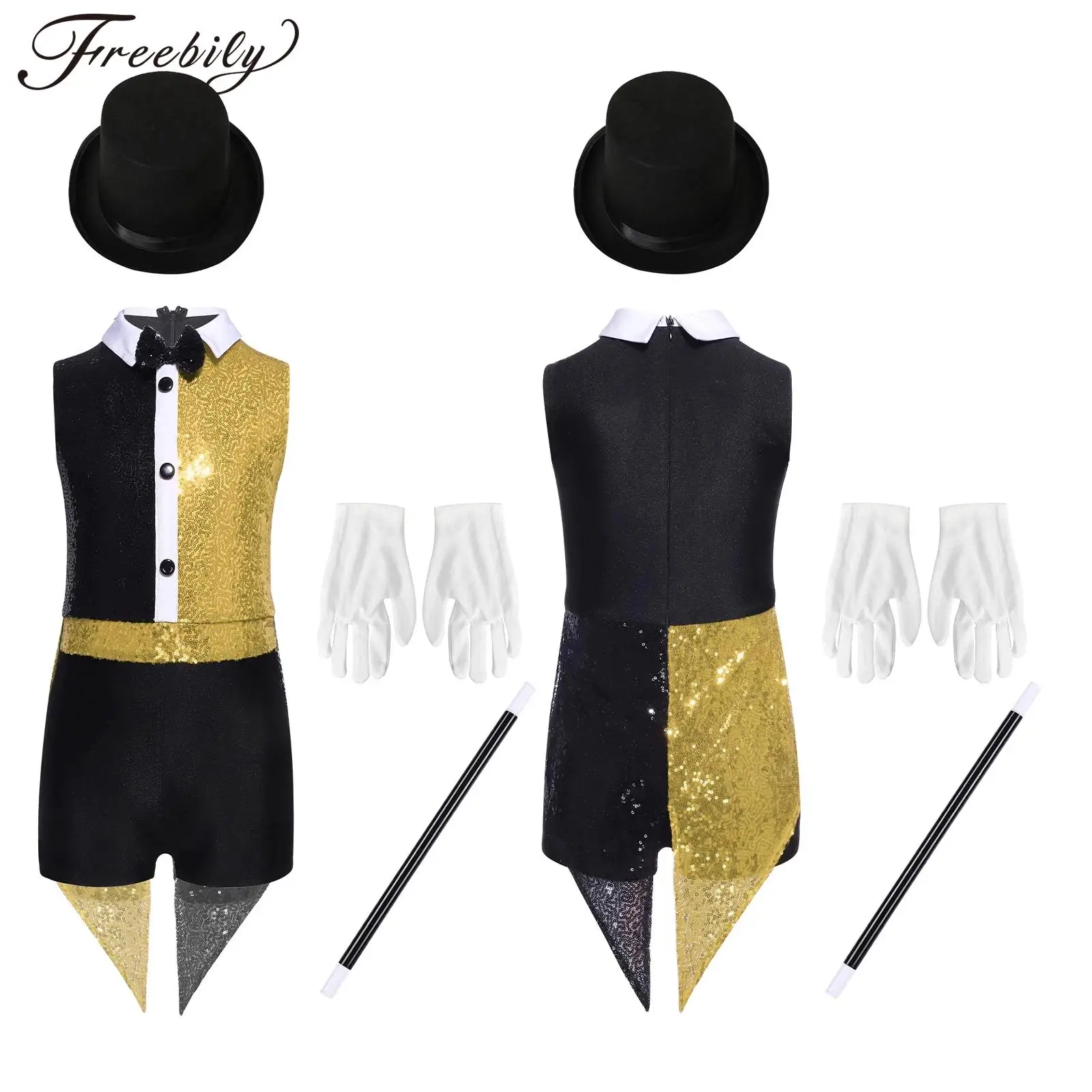 Girls Circus Magician Jumpsuit Shiny Sequins Leotard Dress Lion Tamer Costumes Kids Fancy Dress Performance Ringmaster Dress Up
Girls Circus Magician Jumpsuit Shiny Sequins Leotard Dress Lion Tamer Costumes Kids Fancy Dress Performance Ringmaster Dress Up