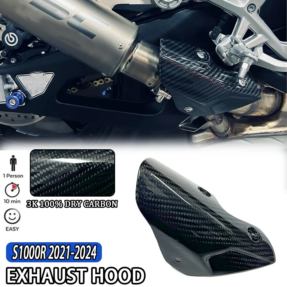 Pure Dry Carbon Fiber Exhaust Hood Motorcycle Accessories Heat Protection Cover Fairing Kit For BMW S1000R 2021 2022 2023 2024
Pure Dry Carbon Fiber Exhaust Hood Motorcycle Accessories Heat Protection Cover Fairing Kit For BMW S1000R 2021 2022 2023 2024