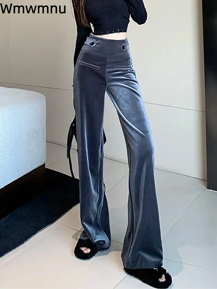 Бархатные прямые брюки с высокой талией, женские повседневные мешковатые брюки, прямые утолщенные широкие брюки, корейские модные брюки Calcas
Бархатные прямые брюки с высокой талией, женские повседневные мешковатые брюки, прямые утолщенные широкие брюки, корейские модные брюки Calcas