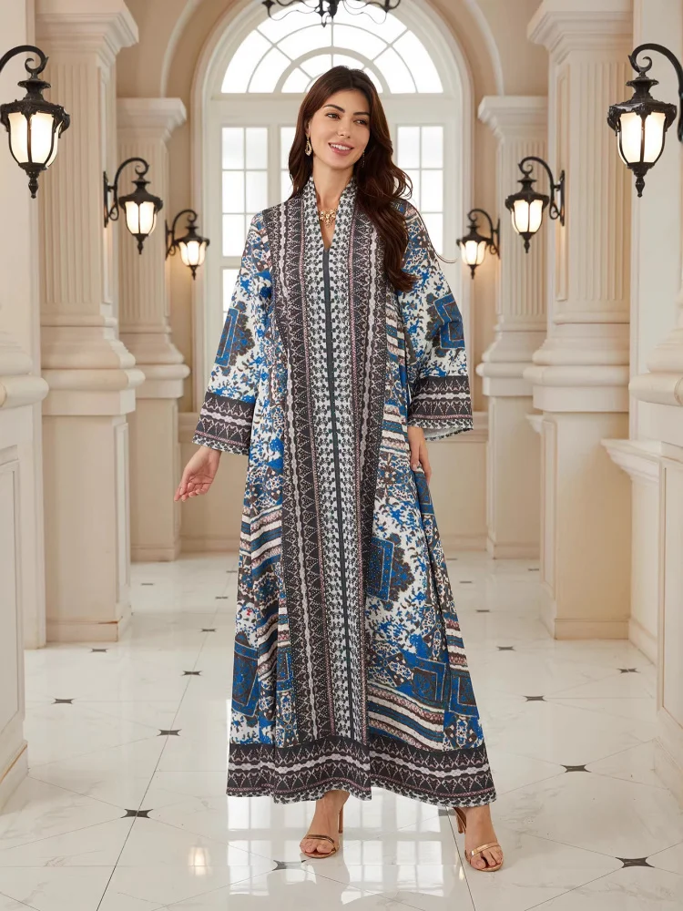 Middle East Cross-Border New Muslim Women's Long Sleeve Printed Rhinestone Diamond Long Dress Ethnic Stage Costume Tunic Top
Middle East Cross-Border New Muslim Women's Long Sleeve Printed Rhinestone Diamond Long Dress Ethnic Stage Costume Tunic Top