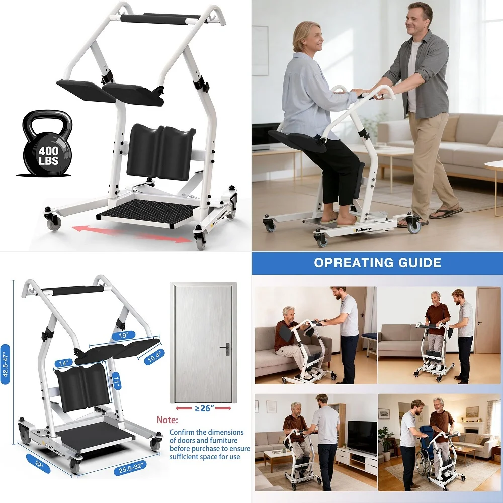 Assist Lift Sit to Stand Patient Transfer Chair for Elderly amp Disabled, 400 lbs Capacity Lift Aid with Adjustable Height Home
Assist Lift Sit to Stand Patient Transfer Chair for Elderly amp Disabled, 400 lbs Capacity Lift Aid with Adjustable Height Home