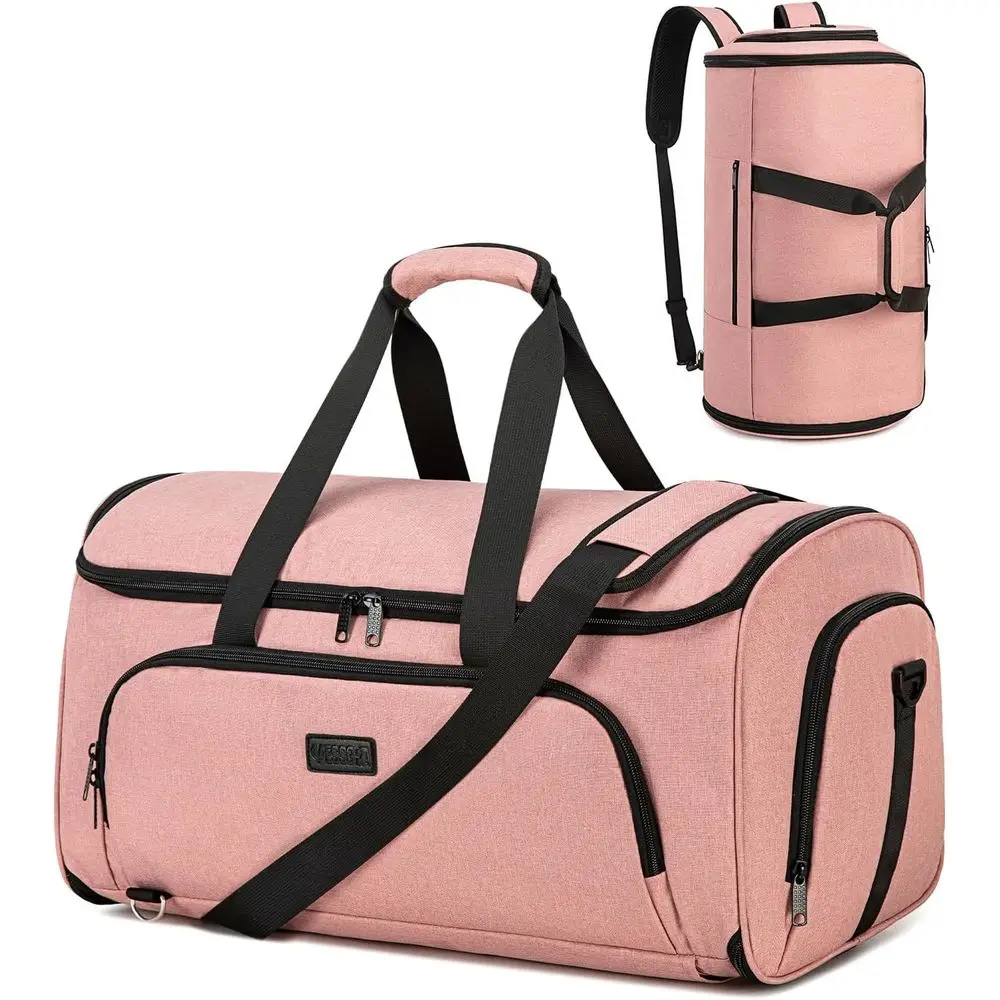 Convertible 58L Garment Travel Bag, 4-in-1 Suit Bag with Shoe Compartment for Men & Women, Pink
Convertible 58L Garment Travel Bag, 4-in-1 Suit Bag with Shoe Compartment for Men & Women, Pink