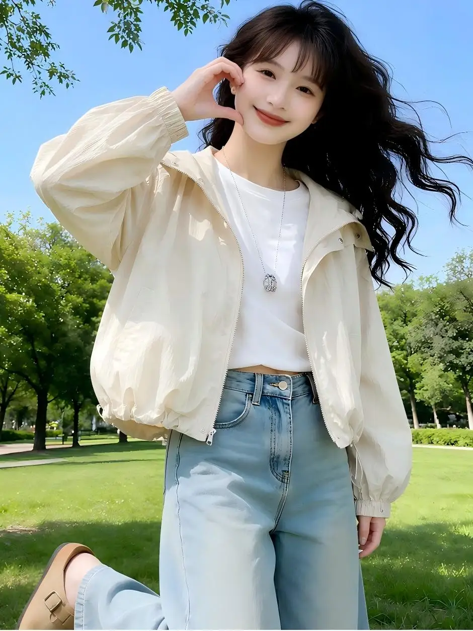Women's Short Lightweight Outdoor Hiking Jacket with Hood Breathable Versatile Loose Summer Sun Protection Clothing
Women's Short Lightweight Outdoor Hiking Jacket with Hood Breathable Versatile Loose Summer Sun Protection Clothing