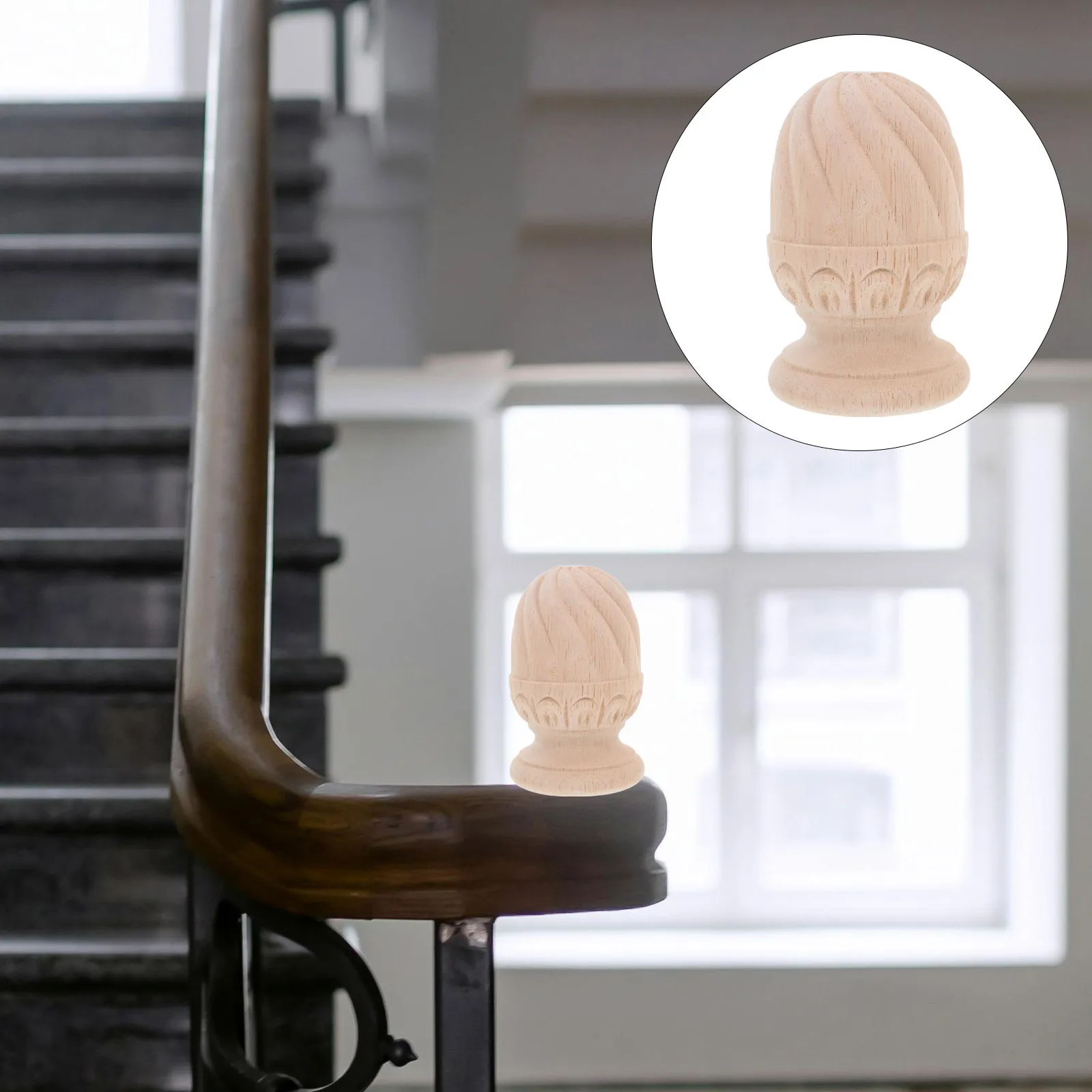 Wooden Baluster Finial Carved Pineapple Shape Unpainted Column Topper For Stair Railings Diy Furniture Decorative Craft
Wooden Baluster Finial Carved Pineapple Shape Unpainted Column Topper For Stair Railings Diy Furniture Decorative Craft
