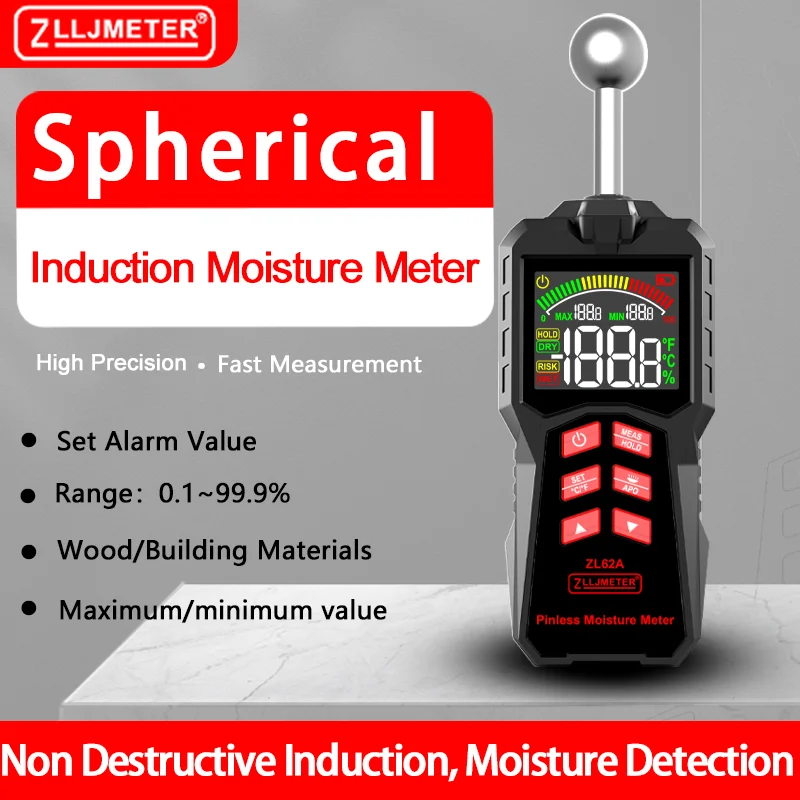 Сферический неразрушающий индукционный измеритель влажности, высокоточный портативный тестер утечки древесной воды, настенный детектор влажности
Сферический неразрушающий индукционный измеритель влажности, высокоточный портативный тестер утечки древесной воды, настенный детектор влажности