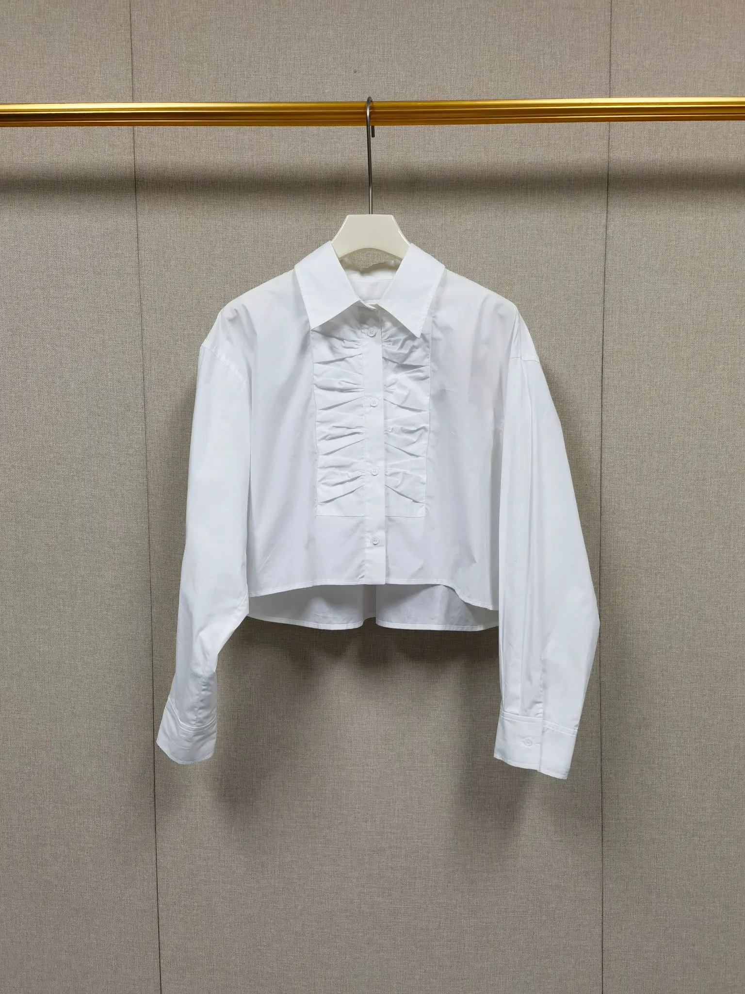 White Women Pleated Single Breasted Shirt Early Autumn 2025 Turn-Down Collar Longs Sleeve Lady Blouse
White Women Pleated Single Breasted Shirt Early Autumn 2025 Turn-Down Collar Longs Sleeve Lady Blouse
