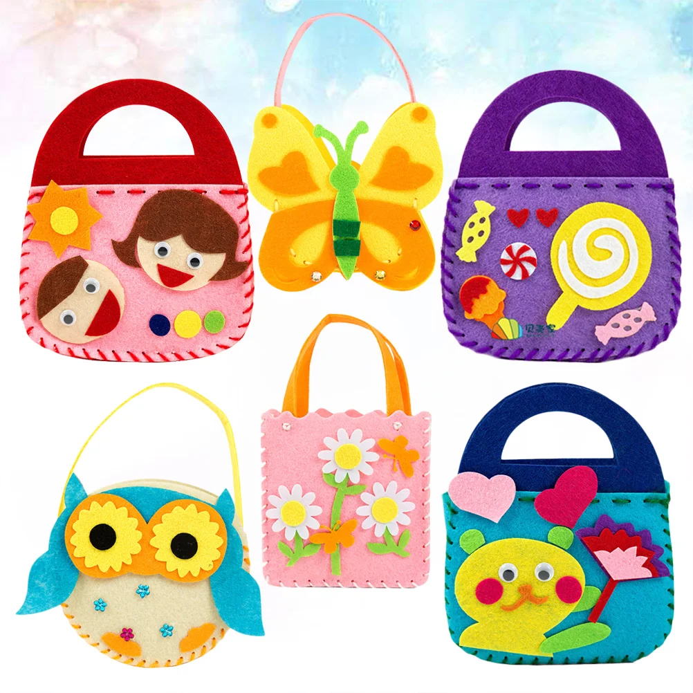 6Pcs Nonwoven DIY Bag Creative Handmade Material Bag Fashion Children Bag (Pink Flower, , Pink Character, Owl, Candy, Butterfly)
6Pcs Nonwoven DIY Bag Creative Handmade Material Bag Fashion Children Bag (Pink Flower, , Pink Character, Owl, Candy, Butterfly)