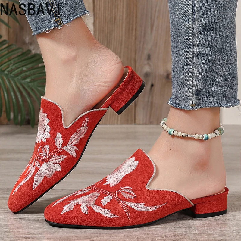 NASBAVI Fashion 3d Embroidery Mules Women Fur Slippers Velvet Shoes Ladies Low Heel Flower Decoration Sandals Women's Flip Flops
NASBAVI Fashion 3d Embroidery Mules Women Fur Slippers Velvet Shoes Ladies Low Heel Flower Decoration Sandals Women's Flip Flops