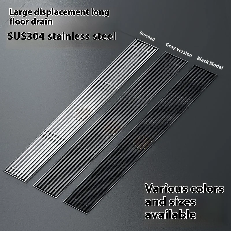 Long strip-shaped floor drain, all-copper anti-odor,brushed 304 stainless steel,large drainage capacity floor drain for bathroom
Long strip-shaped floor drain, all-copper anti-odor,brushed 304 stainless steel,large drainage capacity floor drain for bathroom