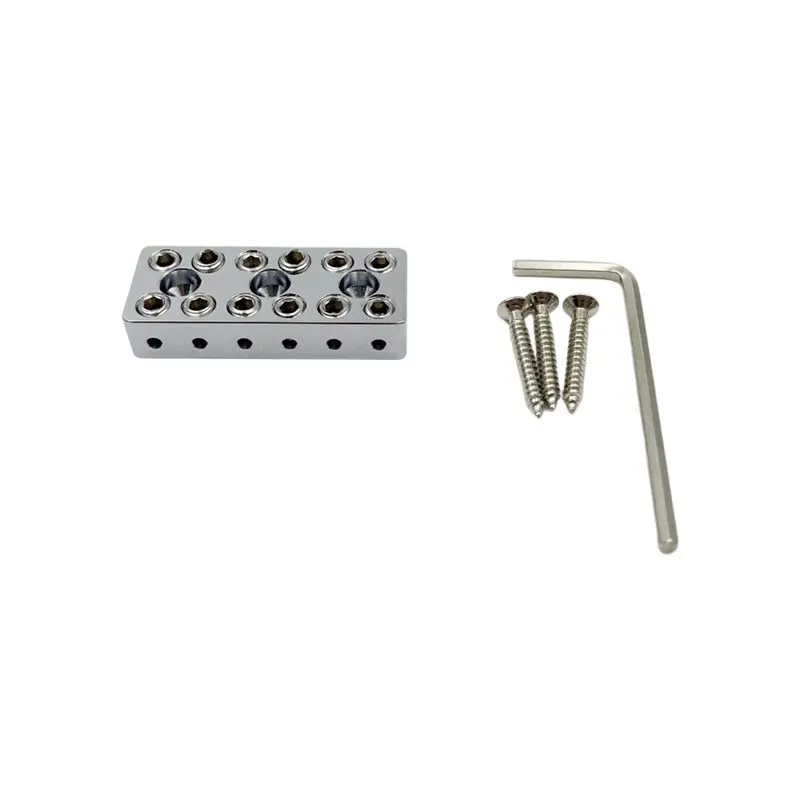 ABKV-Headless Electric Guitar Brass Locking Nut 6-String String Retainer Saddle Silver
ABKV-Headless Electric Guitar Brass Locking Nut 6-String String Retainer Saddle Silver
