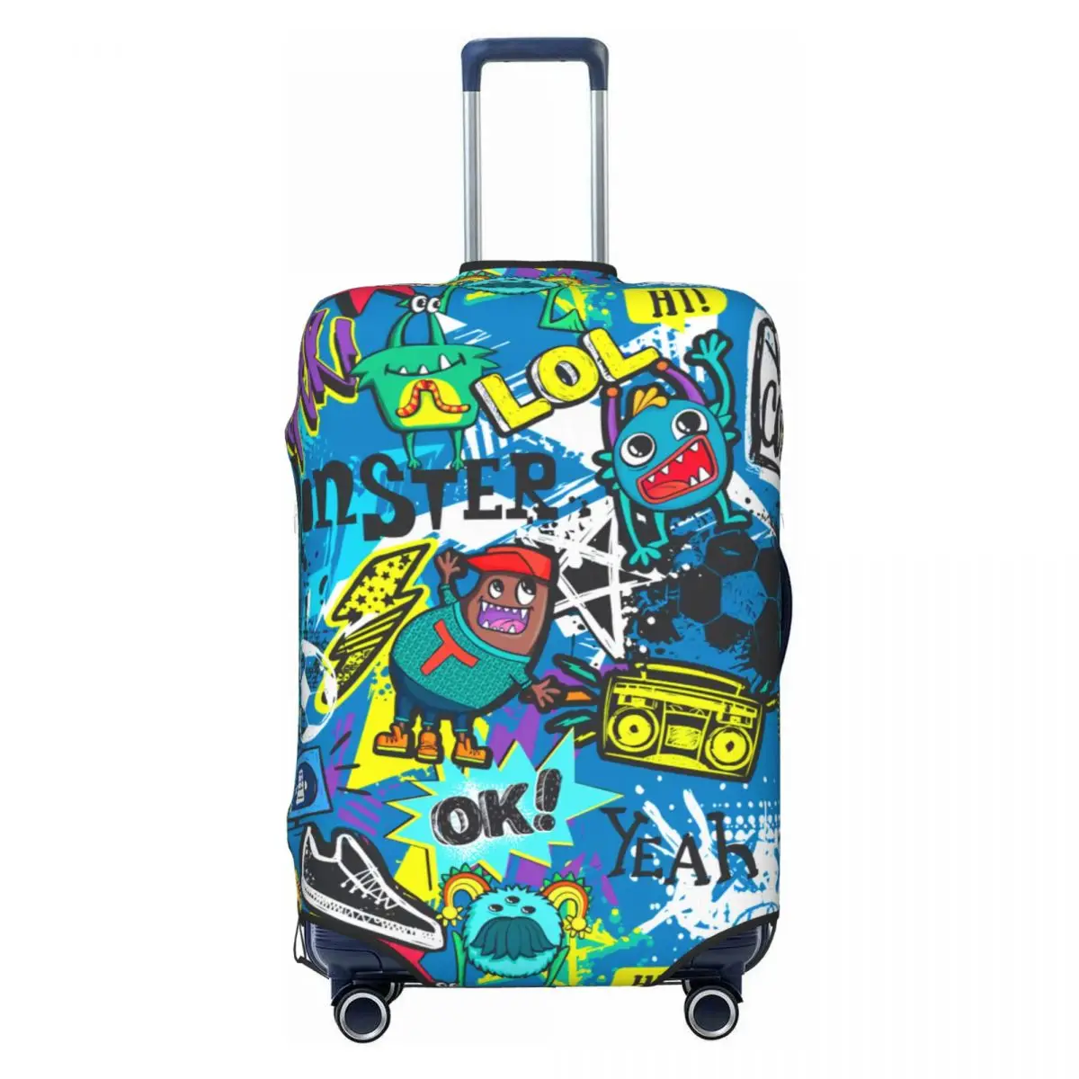 Grunge Elements Spray Paint Ink Electro Guitar Soccer Ball Travel Luggage Cover Elastic Suitcase Cover Protector Fit 18-32 Inch
Grunge Elements Spray Paint Ink Electro Guitar Soccer Ball Travel Luggage Cover Elastic Suitcase Cover Protector Fit 18-32 Inch