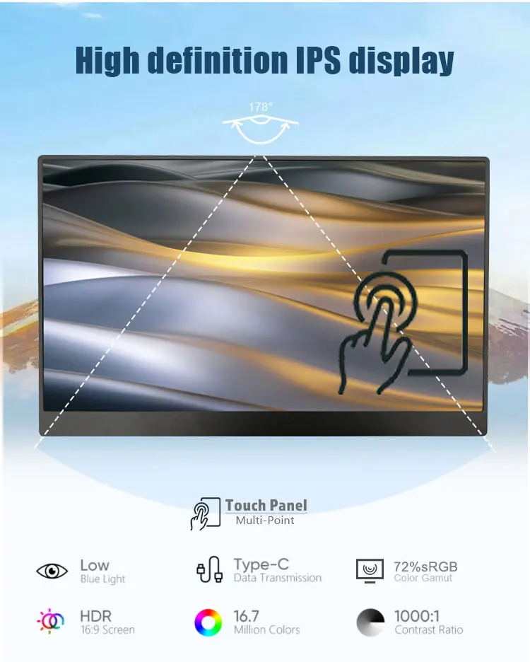 24 Inch 144Hz OLED 100% NTSC 4K Gaming Monitor IPS Screen Portable Monitor For Laptop
24 Inch 144Hz OLED 100% NTSC 4K Gaming Monitor IPS Screen Portable Monitor For Laptop