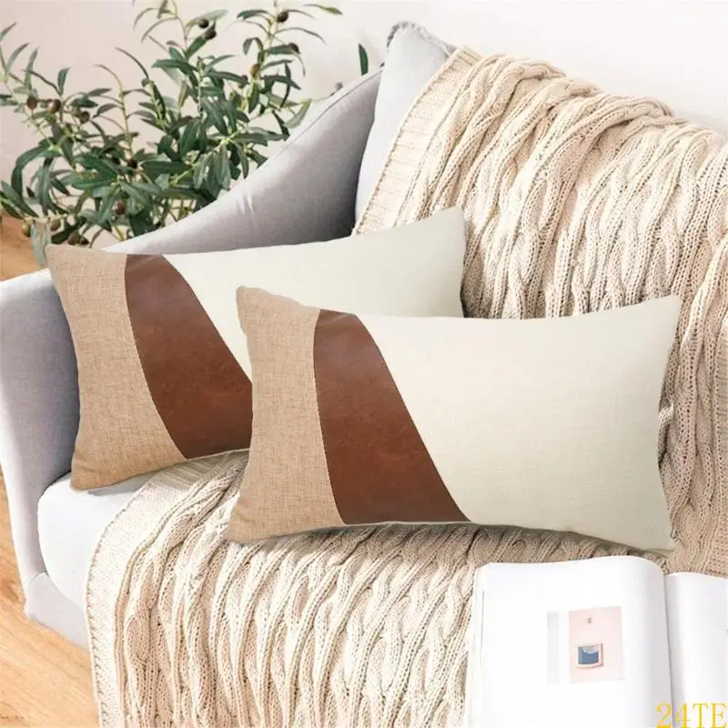 24TE Splicing Linen Pillow Case Soft Touches Waist Cushions Cover Comfortable Bedding
24TE Splicing Linen Pillow Case Soft Touches Waist Cushions Cover Comfortable Bedding