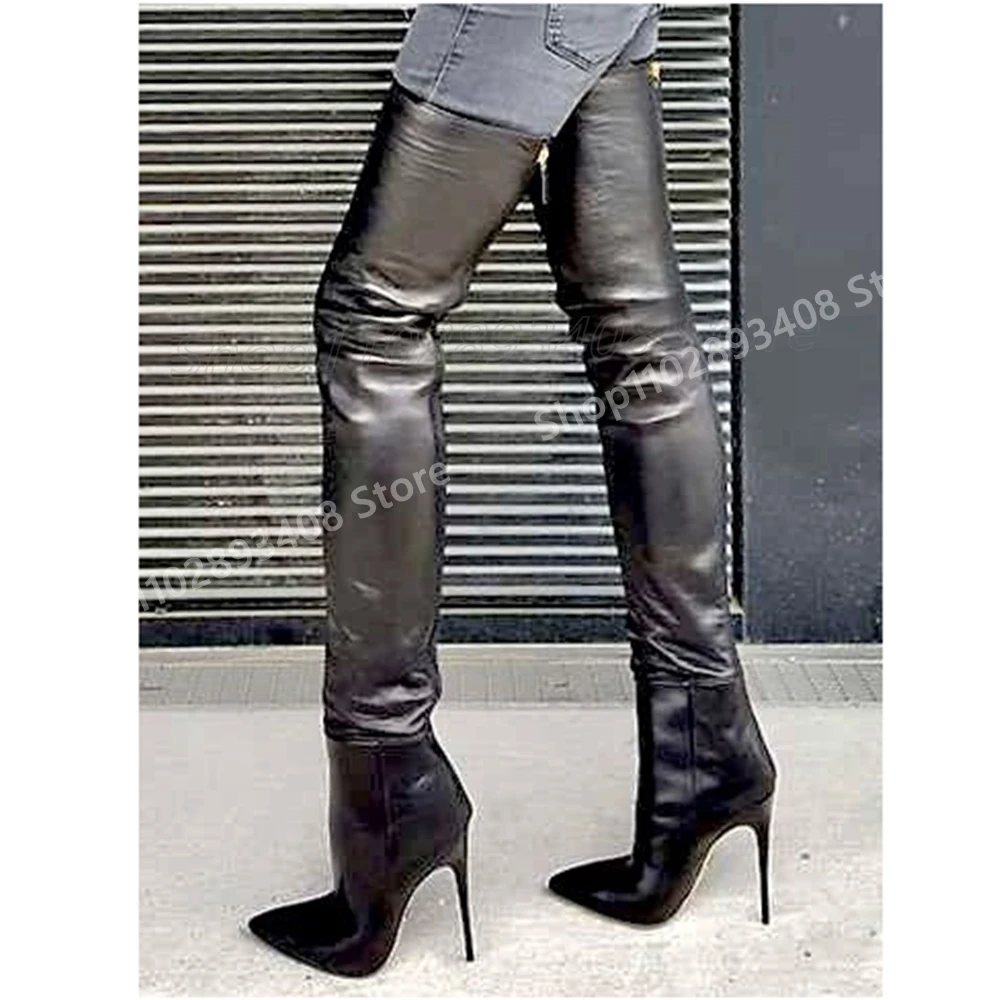 Back Zipper Decpr Pointy Toe Over the Knee Boots Matte Leather Fashion Stiletto High Heel Women Shoes 2025 Zapatos Para Mujere
Back Zipper Decpr Pointy Toe Over the Knee Boots Matte Leather Fashion Stiletto High Heel Women Shoes 2025 Zapatos Para Mujere