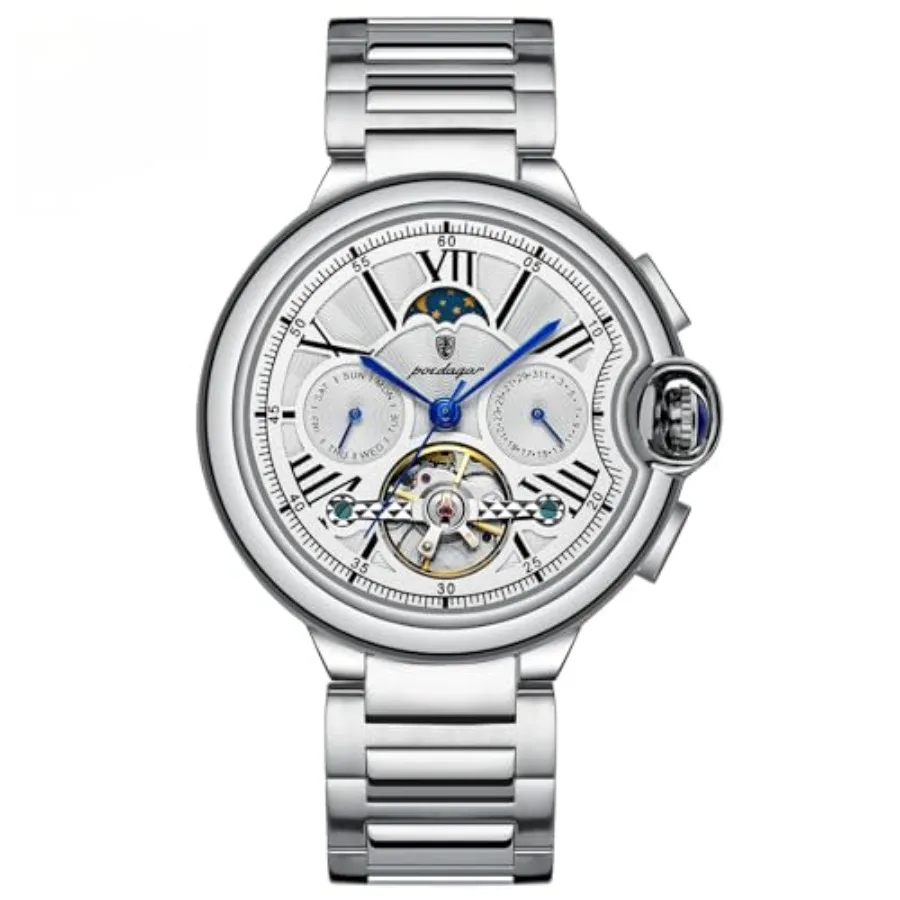 Fashion Automatic Mechanical Man Watch Date Week Waterproof Men Watch Tourbillon Stainless Steel Band Leather Band Business Men
Fashion Automatic Mechanical Man Watch Date Week Waterproof Men Watch Tourbillon Stainless Steel Band Leather Band Business Men