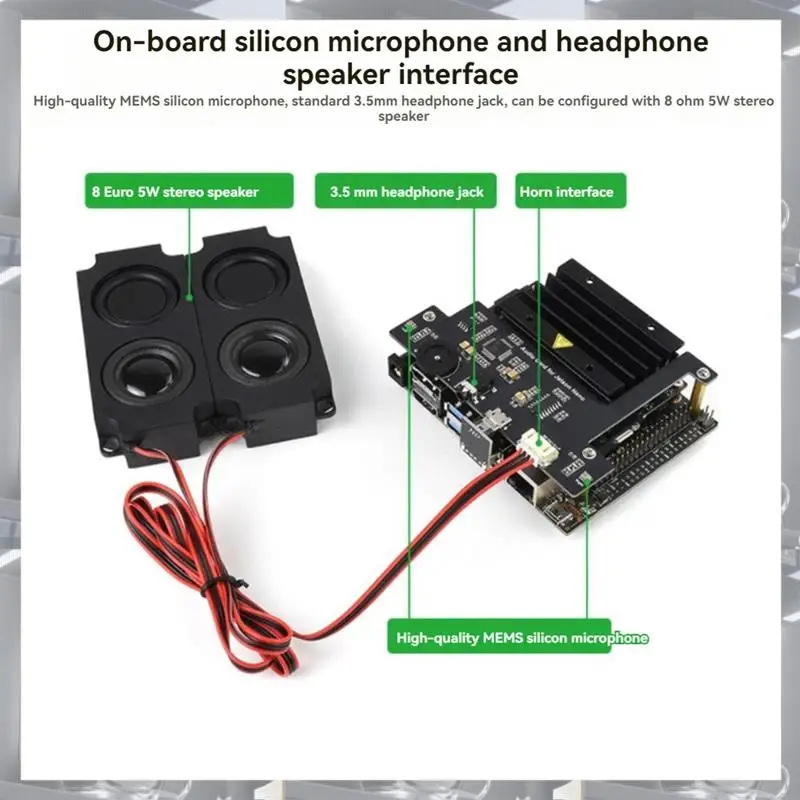 USB-модуль аудиокодека для Jetson Nano, встроенный 2-канальный интерфейс динамика без драйверов для Jetson Nano B01 2 ГБ
USB-модуль аудиокодека для Jetson Nano, встроенный 2-канальный интерфейс динамика без драйверов для Jetson Nano B01 2 ГБ