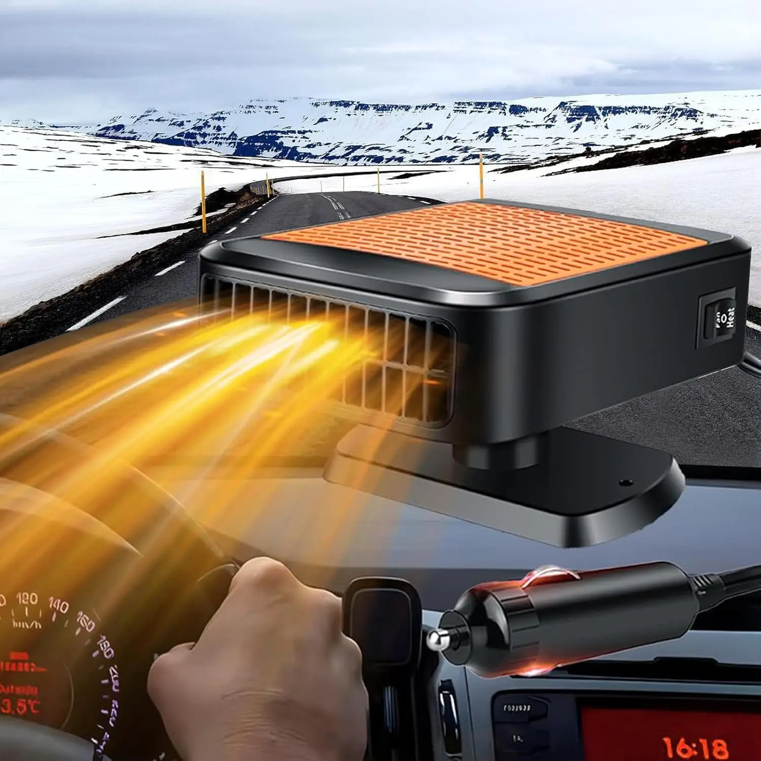 Автомобильный обогреватель 200 Вт, 12 В, портативный обогреватель с 360° ° Вращающийся дизайн, Оранжевый
Автомобильный обогреватель 200 Вт, 12 В, портативный обогреватель с 360° ° Вращающийся дизайн, Оранжевый