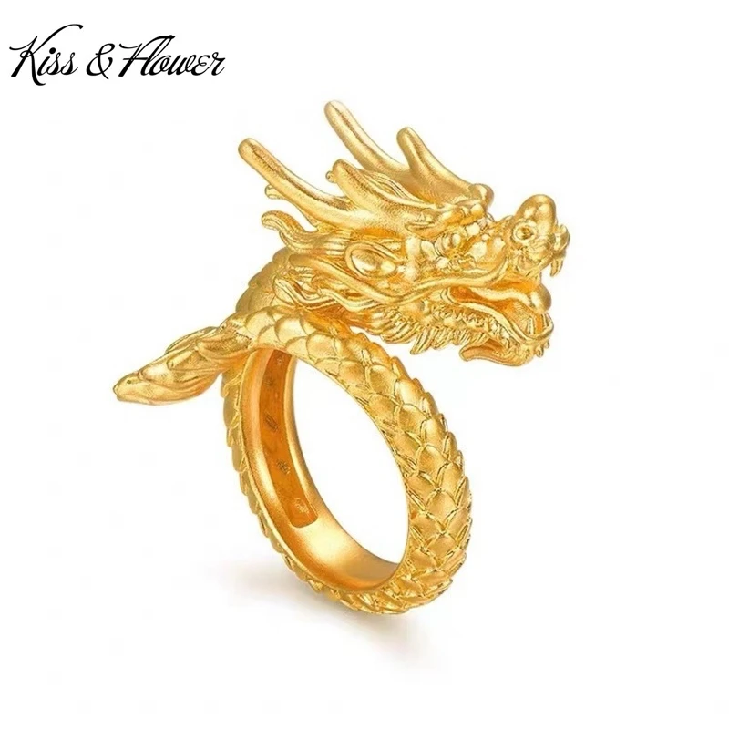 KISS&FLOWER Gold Vintage Dragon Open Ring For Men Wholesale Wedding Party Birthday Christmas Boyfriend Father Groom Gifts RI191
KISS&FLOWER Gold Vintage Dragon Open Ring For Men Wholesale Wedding Party Birthday Christmas Boyfriend Father Groom Gifts RI191