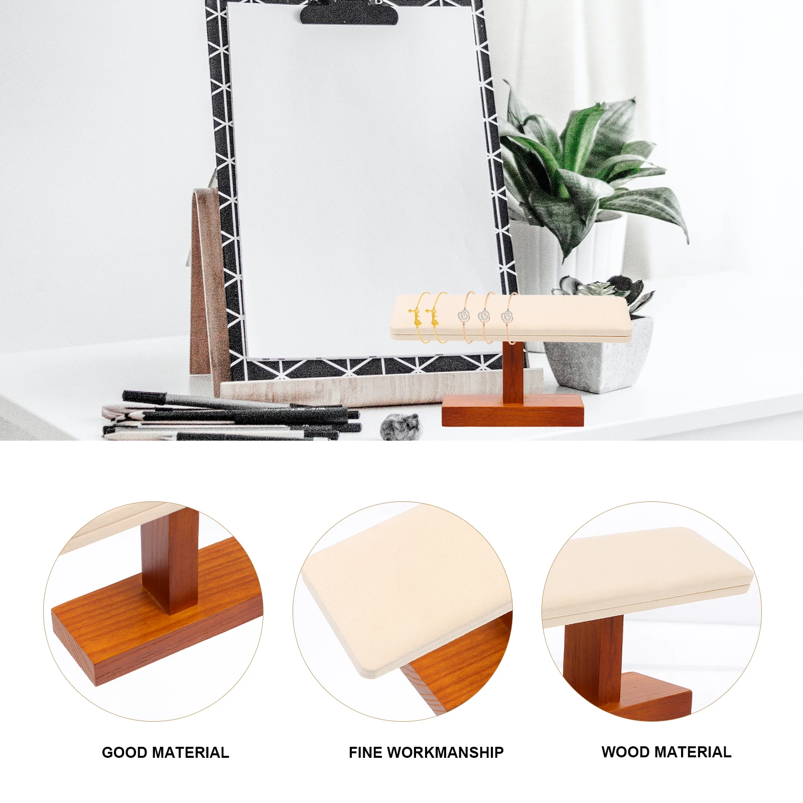 Solid Wood Bracelet Stand Watch Display Rack Jewelry Organizer Holder Sturdy Long Use Flat Edges Scratch Protection Innovative
Solid Wood Bracelet Stand Watch Display Rack Jewelry Organizer Holder Sturdy Long Use Flat Edges Scratch Protection Innovative
