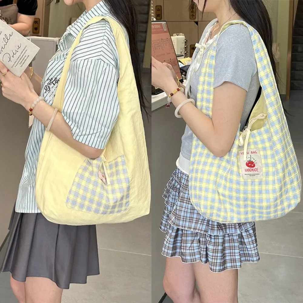 All-match Cloth Double Sided Plaid Bag Vest Bag Retro Fresh Color Shoulder Bag Large Capacity Geometric Messenger Bag Outdoor
All-match Cloth Double Sided Plaid Bag Vest Bag Retro Fresh Color Shoulder Bag Large Capacity Geometric Messenger Bag Outdoor