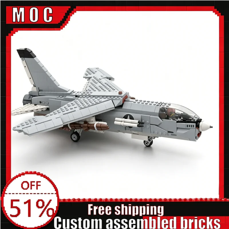 954 PCS MOC Military Supersonic Fighter Jet Aircraft Model Building Blocks DIY Assembly Educational Toy Creative Collection Gift
954 PCS MOC Military Supersonic Fighter Jet Aircraft Model Building Blocks DIY Assembly Educational Toy Creative Collection Gift