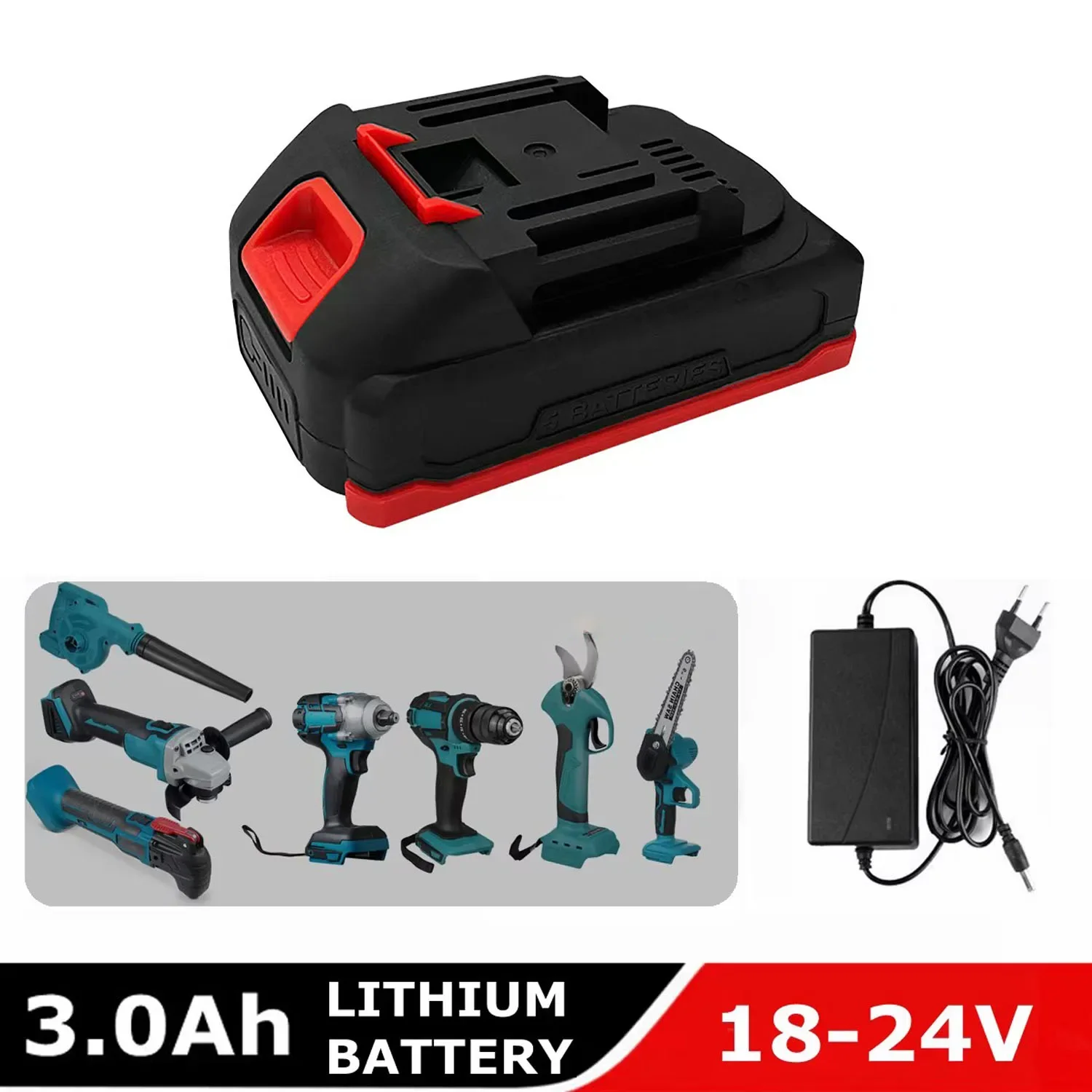 21V 3000mAh 20V 18V Rechargeable Lithium Ion Battery for Makita18V B series Power Tools Electric Saw Impact Wrench Angle Grinder
21V 3000mAh 20V 18V Rechargeable Lithium Ion Battery for Makita18V B series Power Tools Electric Saw Impact Wrench Angle Grinder