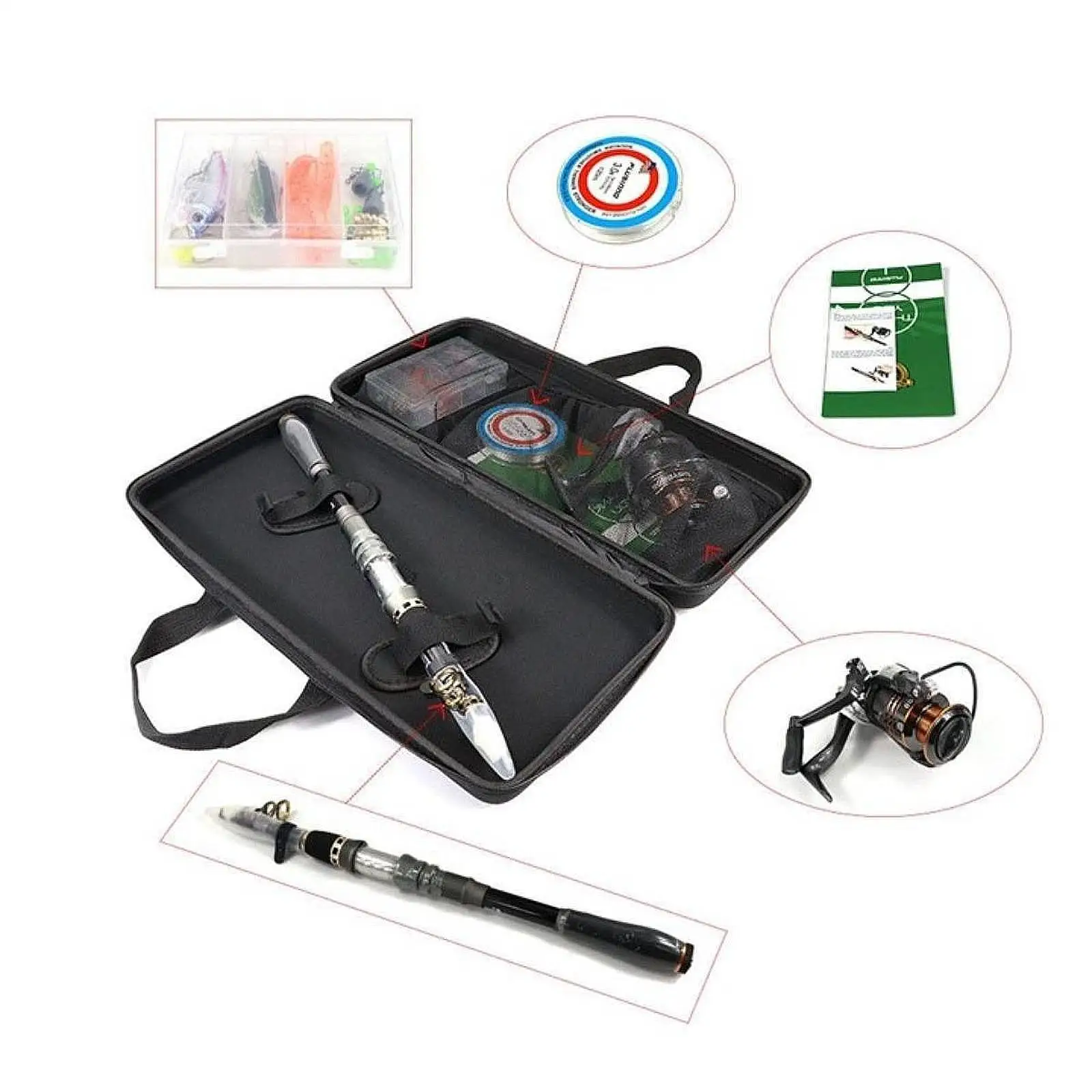 Fishing Rod Bag with Handle Travel Case with Adjustable Shoulder Strap Saving
Fishing Rod Bag with Handle Travel Case with Adjustable Shoulder Strap Saving