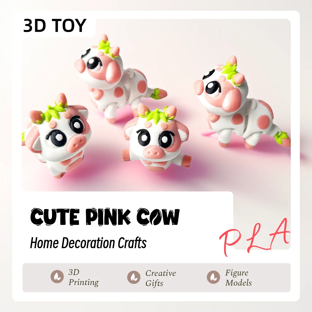 3D Printing Pink Cow Creative Animal Model Cute Simulation Figure Home Handicraft Ornament Birthday Gift Sets Children's Toy
3D Printing Pink Cow Creative Animal Model Cute Simulation Figure Home Handicraft Ornament Birthday Gift Sets Children's Toy