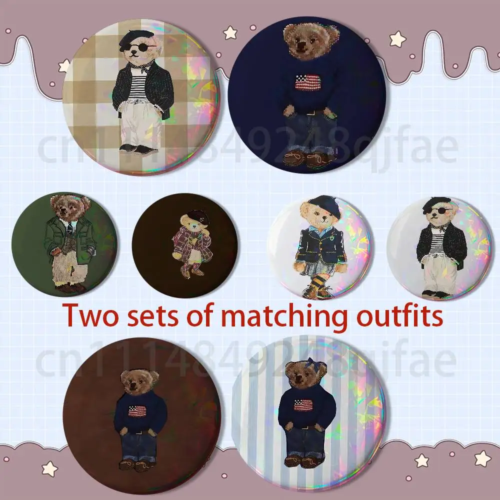 cute Retro Revival Polo Bear HD Print Round Lapel Pins Pretty Derby 2 piece set Round Display Brooches Brooch Badges
cute Retro Revival Polo Bear HD Print Round Lapel Pins Pretty Derby 2 piece set Round Display Brooches Brooch Badges