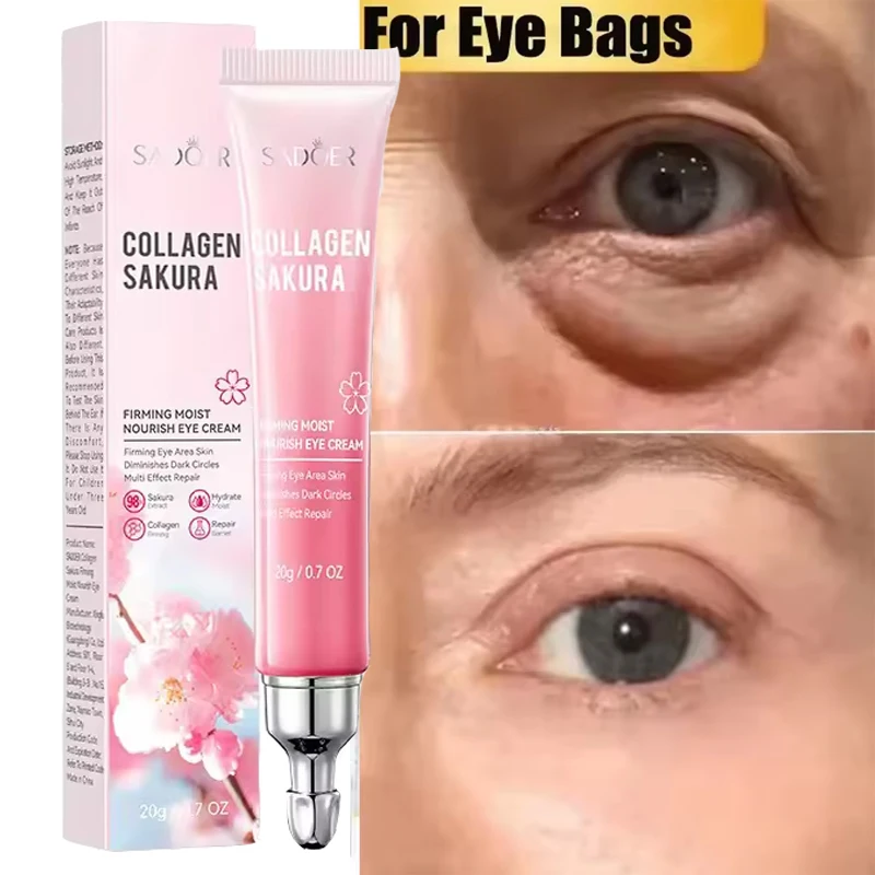 Instant Eye Bag Removal Cream Sakura Anti-Wrinkle Firming Skin Fade Fine Lines Anti Dark Circle Puffiness Brighten Eye skinCare
Instant Eye Bag Removal Cream Sakura Anti-Wrinkle Firming Skin Fade Fine Lines Anti Dark Circle Puffiness Brighten Eye skinCare