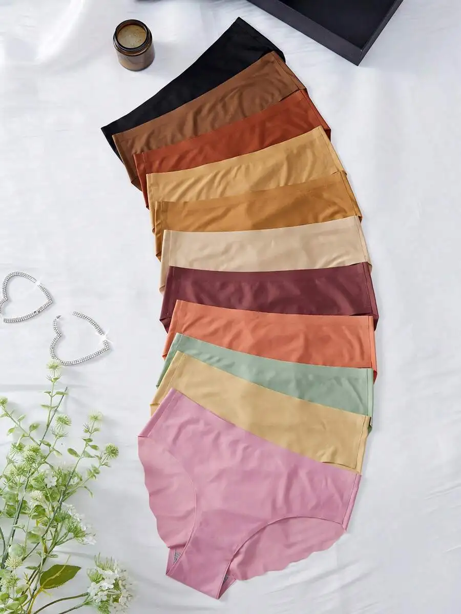 11pcs Seamless Womens Panties Set Minimalist Solid Color Comfortable Daily Wear
11pcs Seamless Womens Panties Set Minimalist Solid Color Comfortable Daily Wear