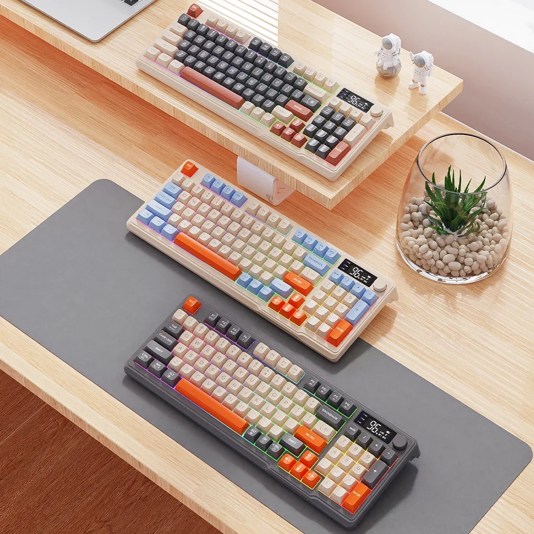 M96 Multimedia Knob Bluetooth Keyboard,2.4G Dual Mode Connection,Battery Digital Display,Colourful Light,PC Notebook
M96 Multimedia Knob Bluetooth Keyboard,2.4G Dual Mode Connection,Battery Digital Display,Colourful Light,PC Notebook