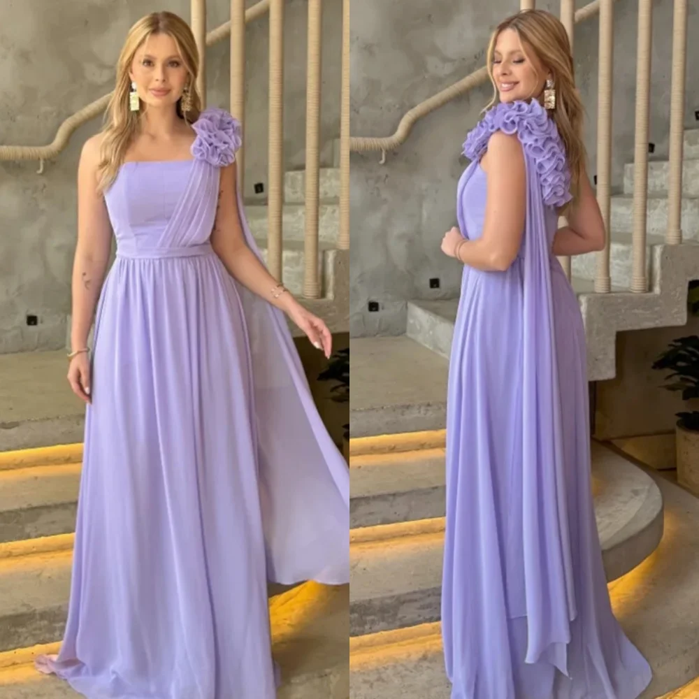 Customized Soft Purple Chiffon Evening Dress Exquisite One Shoulder Sleeveless Homecoming Dresses Fashion Vestido De Festa
Customized Soft Purple Chiffon Evening Dress Exquisite One Shoulder Sleeveless Homecoming Dresses Fashion Vestido De Festa