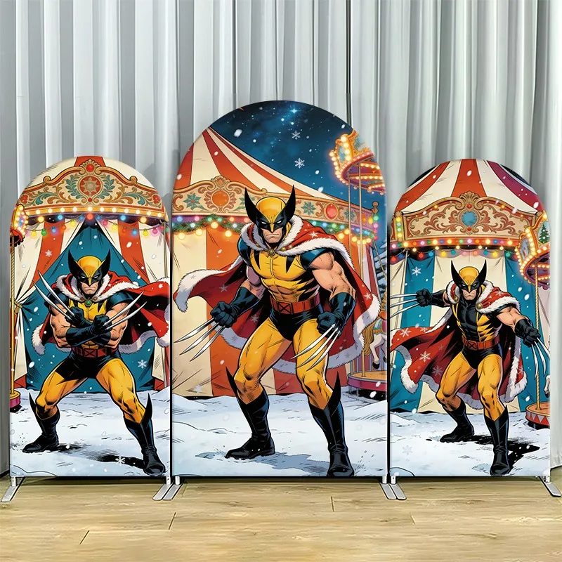 Arch Backdrop Cover Single Side Wolverine Carnival 3 Panel Snow Lights Party Decoration Photo Booth Background Props Room Decor
Arch Backdrop Cover Single Side Wolverine Carnival 3 Panel Snow Lights Party Decoration Photo Booth Background Props Room Decor