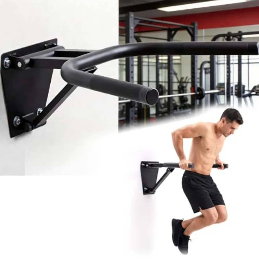 Wall Mount Dip Station for Home Gym: Heavy Duty Steel, Black, 400 lb Capacity, Ideal for Dips, Pull-ups, L-Sits, Knee Raises Up
Wall Mount Dip Station for Home Gym: Heavy Duty Steel, Black, 400 lb Capacity, Ideal for Dips, Pull-ups, L-Sits, Knee Raises Up