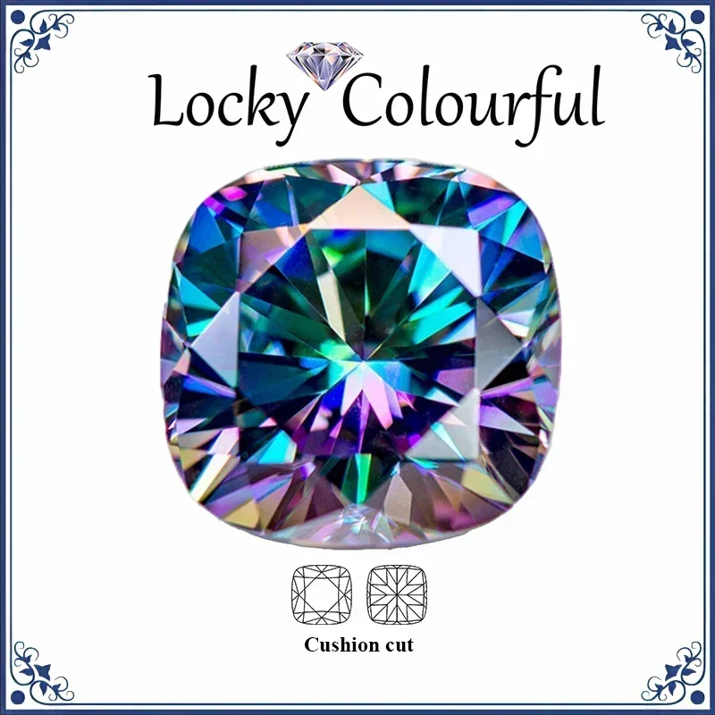 Moissanite Square Cushion Shape Rainbow Green Color Charms Beads VVS1 for DIY Jewelry Making Ring Materials with GRA Certificate
Moissanite Square Cushion Shape Rainbow Green Color Charms Beads VVS1 for DIY Jewelry Making Ring Materials with GRA Certificate