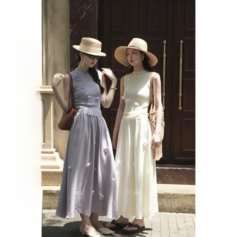 Комплект из вязаного топа с 3D цветочной вышивкой и юбки Onepire Land Garden Fashion, женский ансамбль из полиэстера, лето 2025
Комплект из вязаного топа с 3D цветочной вышивкой и юбки Onepire Land Garden Fashion, женский ансамбль из полиэстера, лето 2025