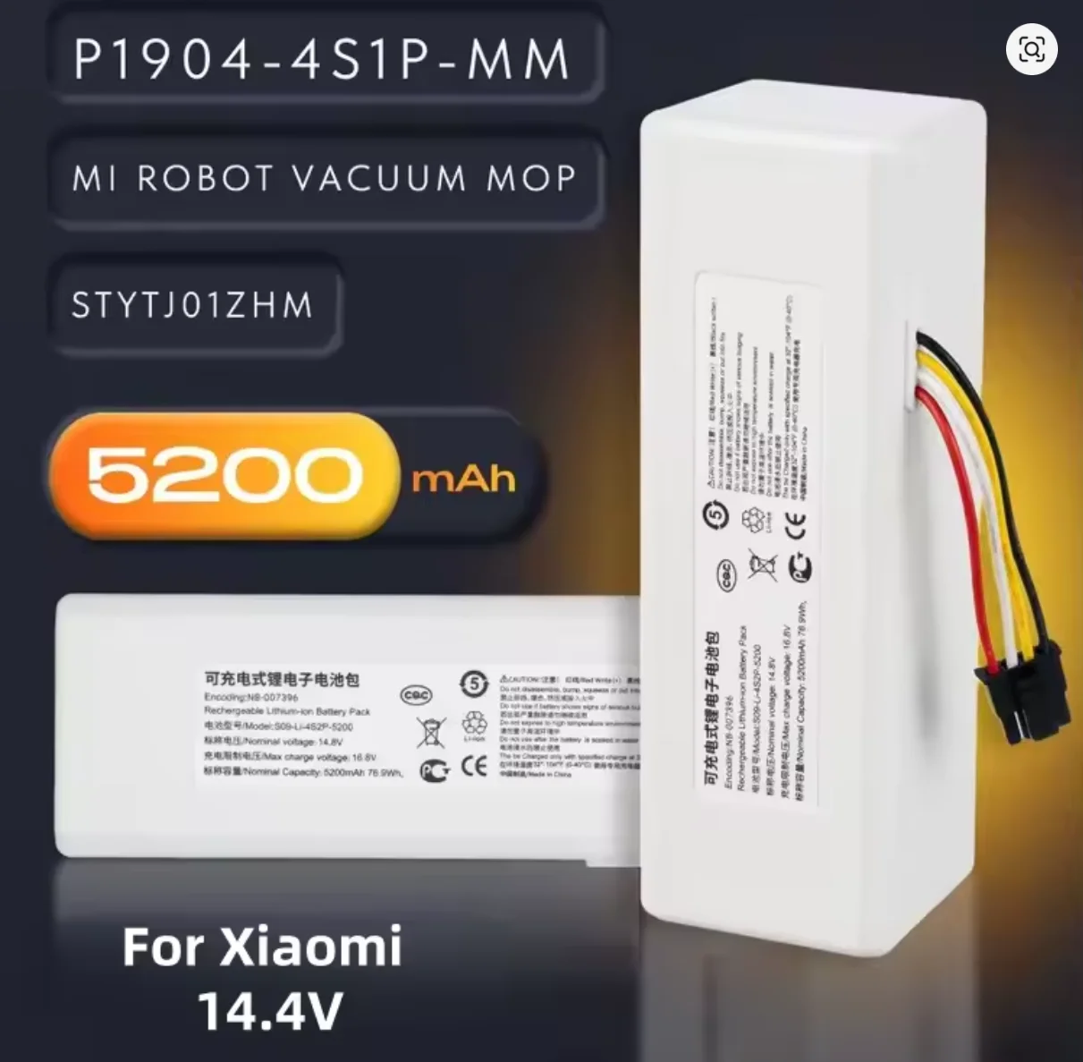 2026 Upgrade P1904-4S1P-MM Battery For Xiaomi Mijia 1C STYTJ01ZHM Robot Vacuum Mop Cleaner Accessories Parts original
2026 Upgrade P1904-4S1P-MM Battery For Xiaomi Mijia 1C STYTJ01ZHM Robot Vacuum Mop Cleaner Accessories Parts original
