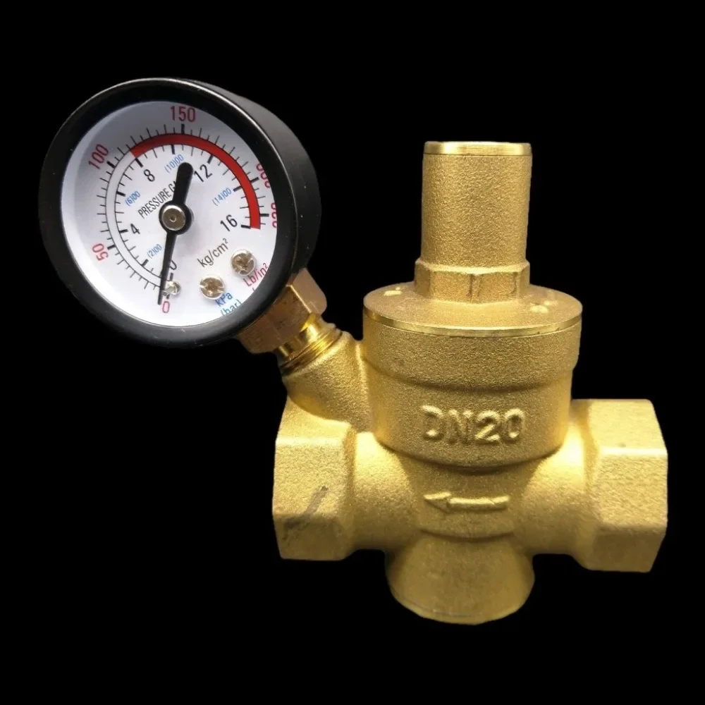 With Gauge Meter 16bar DN15 1/2" 3/4" 1" Brass Water Pressure Reducing Maintaining Valves Adjustable Relief Regulator
With Gauge Meter 16bar DN15 1/2" 3/4" 1" Brass Water Pressure Reducing Maintaining Valves Adjustable Relief Regulator