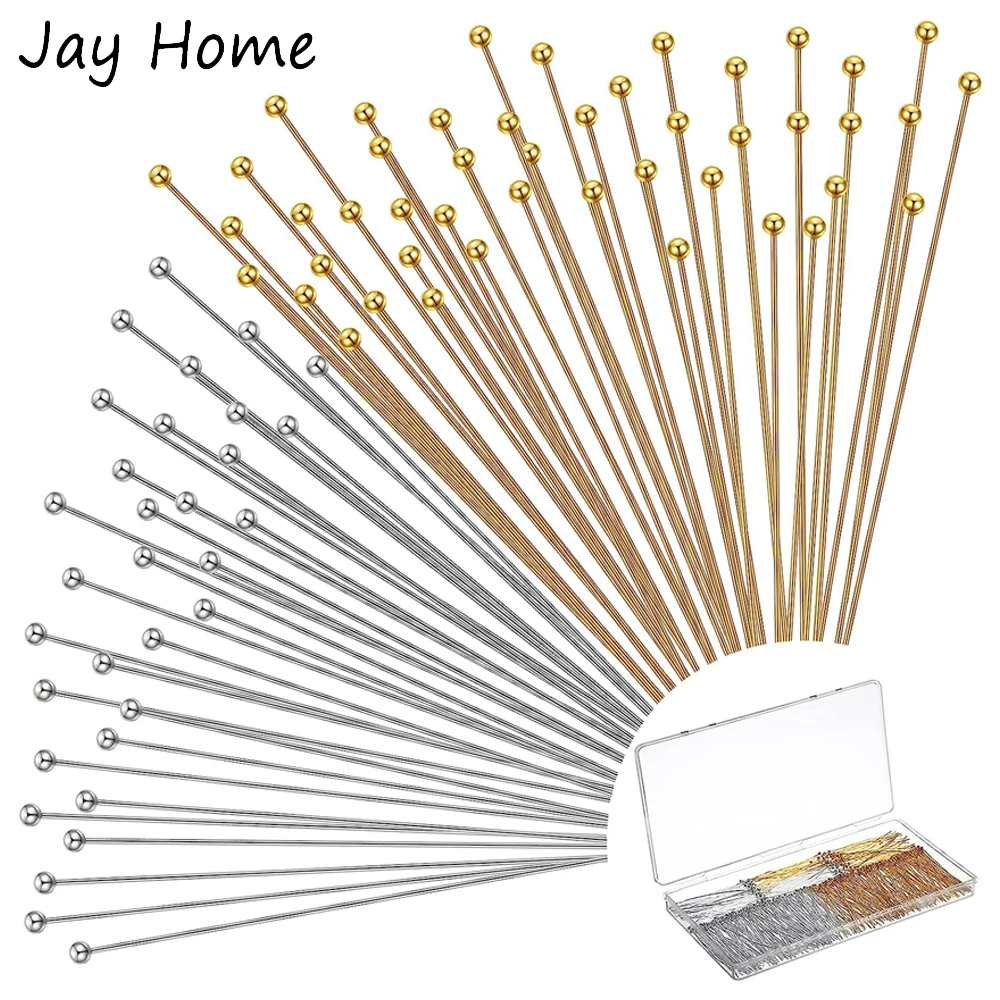 200PCS Brass Head Ball Pins 2 Inch Gold Silver Headpins for DIY Charm Beads Crafts Earring Bracelet Necklace Jewelry Making
200PCS Brass Head Ball Pins 2 Inch Gold Silver Headpins for DIY Charm Beads Crafts Earring Bracelet Necklace Jewelry Making