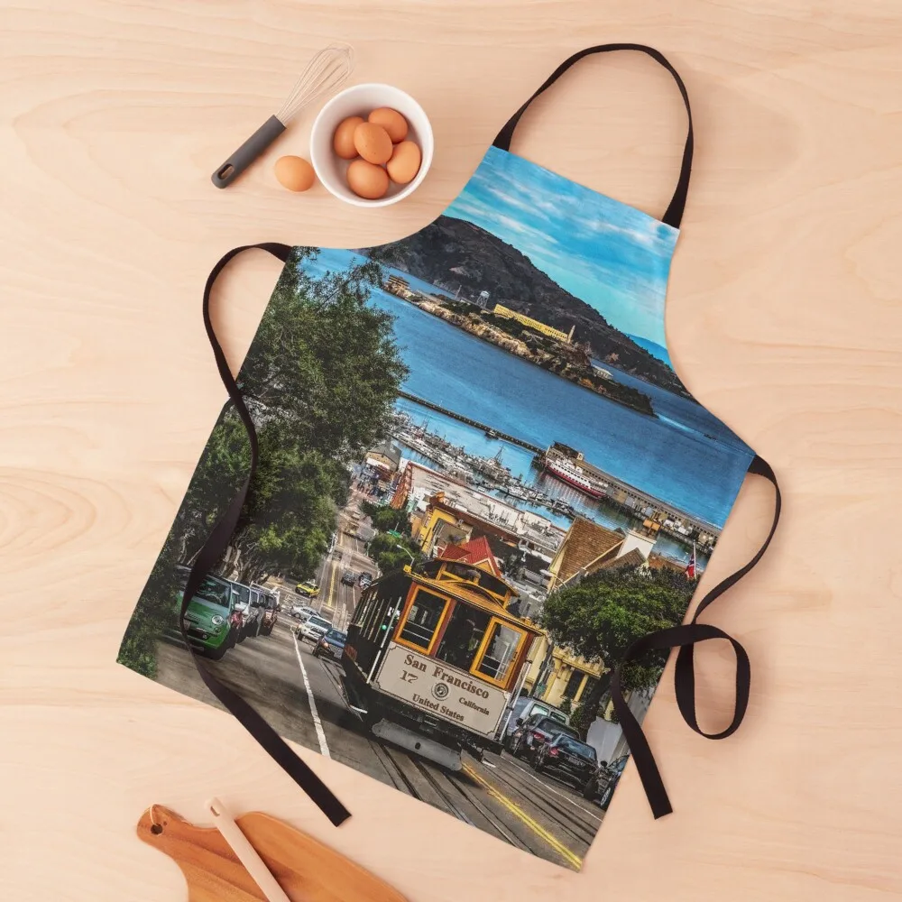San Francisco, California - Iconic Cable Car and Alcatraz Island Apron for kitchen useful Chef Uniform Women barber men Apron
San Francisco, California - Iconic Cable Car and Alcatraz Island Apron for kitchen useful Chef Uniform Women barber men Apron