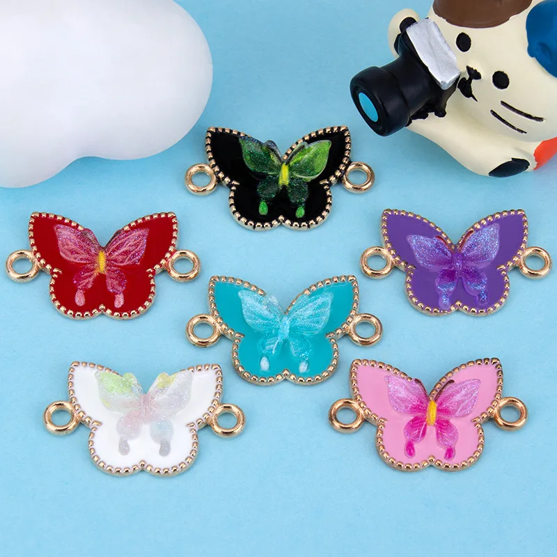 New Stylish Creative Butterfly Pendant DIY Accessory Material Oil Drop Alloy Double Hanging Bracelet Necklace Earrings
New Stylish Creative Butterfly Pendant DIY Accessory Material Oil Drop Alloy Double Hanging Bracelet Necklace Earrings