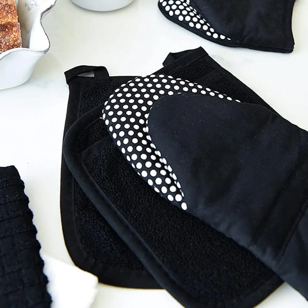 Oven Glove Anti-scalding Gloves Cotton Heat Resistant Cloth Mitts for Black Kitchen Cooking
Oven Glove Anti-scalding Gloves Cotton Heat Resistant Cloth Mitts for Black Kitchen Cooking