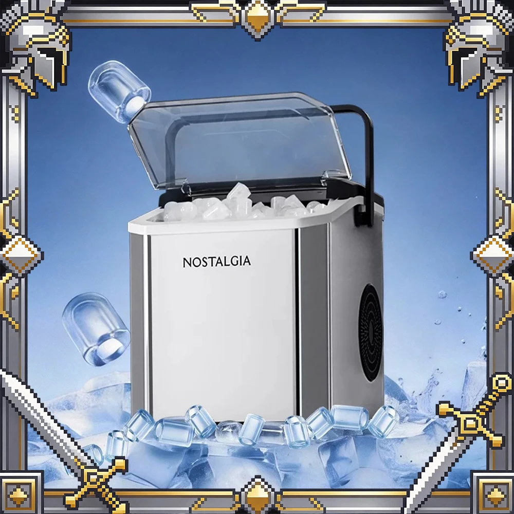 Nostalgia Electrics YH1590 Ice Machine Efficient Rapid Cooling Process Desktop Ice Maker Infrared Real-Time Sensor For Gifts
Nostalgia Electrics YH1590 Ice Machine Efficient Rapid Cooling Process Desktop Ice Maker Infrared Real-Time Sensor For Gifts