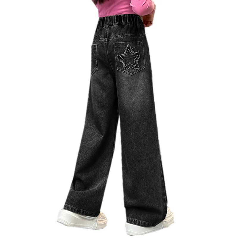 Slim Fit Child Retro Black Jeans For Girls Spring Straight Cut Denim Pants Teenage Kids Casual Jeans Trousers With Star Pocket
Slim Fit Child Retro Black Jeans For Girls Spring Straight Cut Denim Pants Teenage Kids Casual Jeans Trousers With Star Pocket