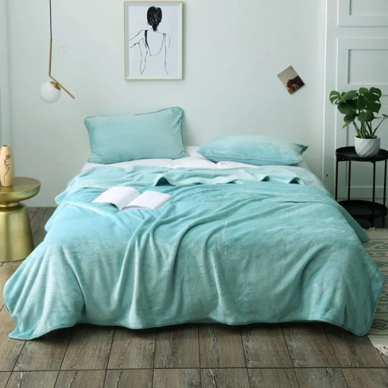 Solid color and thickened fleece coral fleece blanket multi size household blanket single and double air conditioning blanket
Solid color and thickened fleece coral fleece blanket multi size household blanket single and double air conditioning blanket