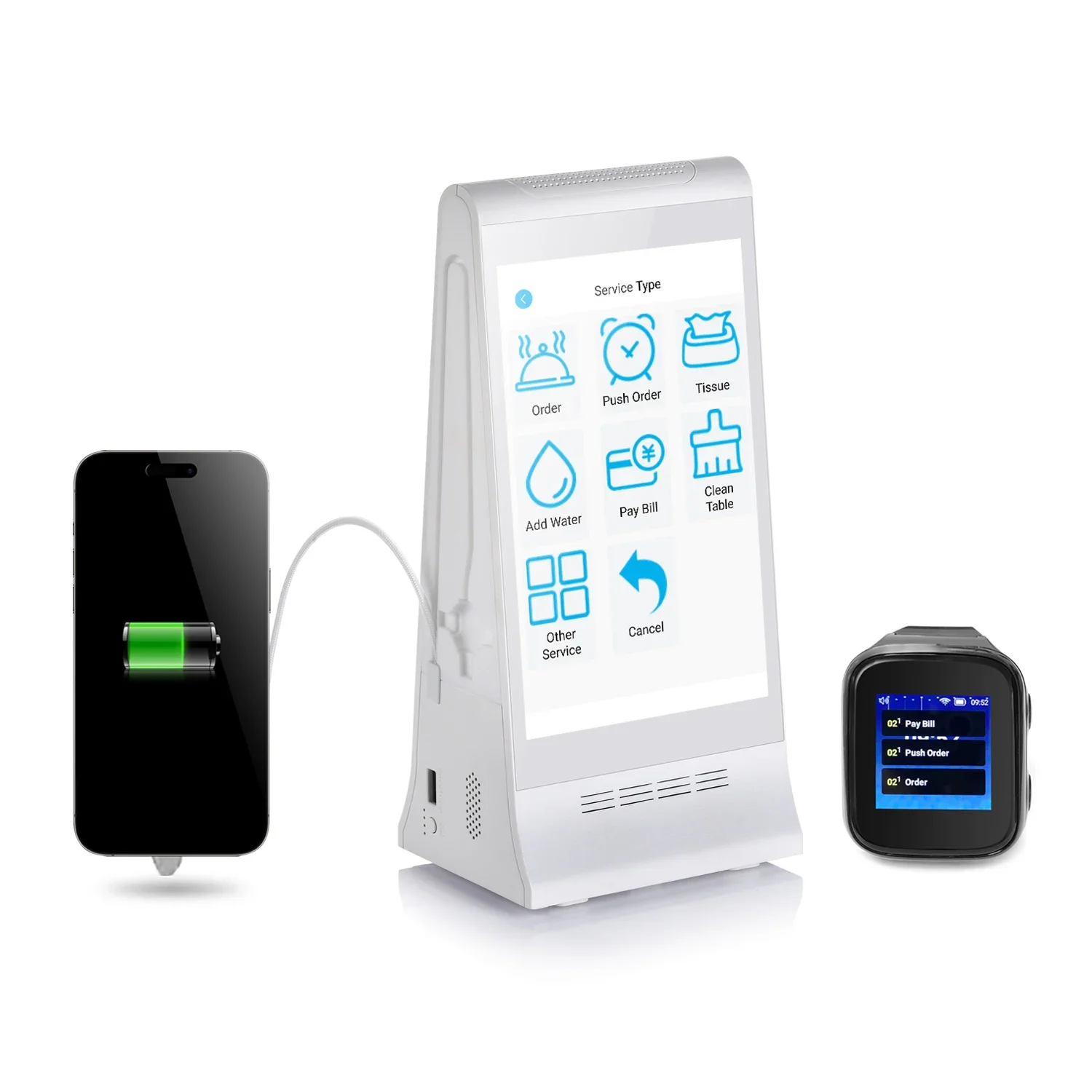 New Popular Android Call Waiter Order Food Service Equipment Tabletop Digital Menu Player Table Restaurant Advertising Display