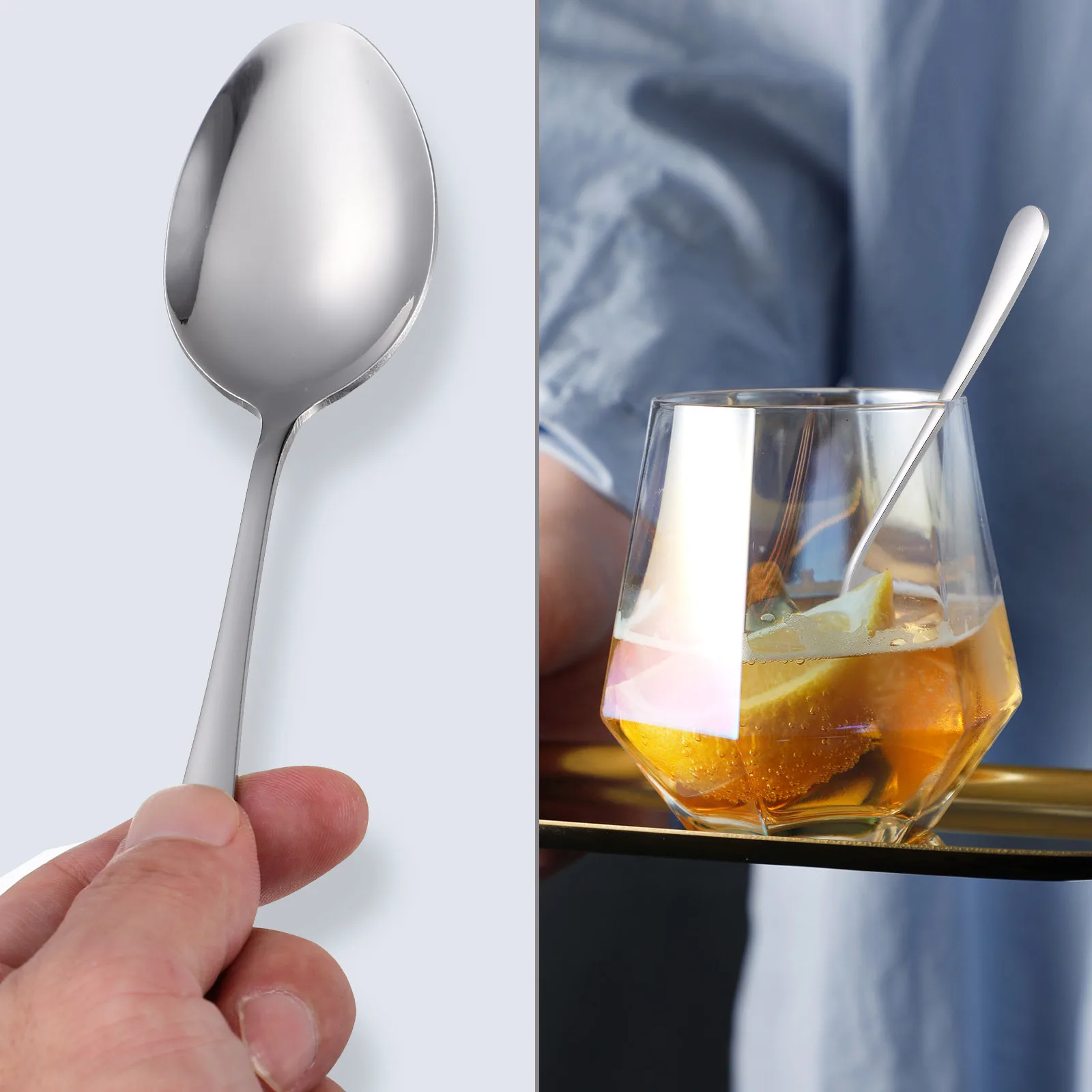 6pcs Stainless Steel Dinner Spoon Set Ergonomic Wear Resistant Compact Lightweight Soup Rice Salad Banquet Household Camping
6pcs Stainless Steel Dinner Spoon Set Ergonomic Wear Resistant Compact Lightweight Soup Rice Salad Banquet Household Camping