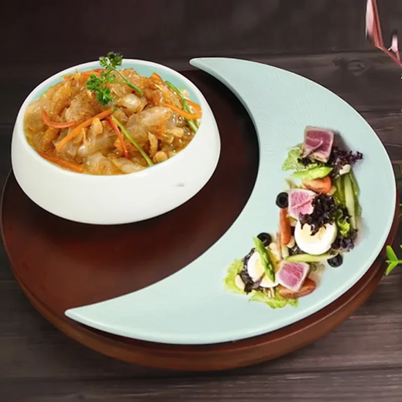 Hotel Creative Bowl Plate Set Sun and Moon Platter Combination Special-shaped Retro Tableware Cold Dishes Snack Mood Plate
Hotel Creative Bowl Plate Set Sun and Moon Platter Combination Special-shaped Retro Tableware Cold Dishes Snack Mood Plate