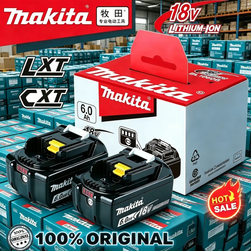 100% Genuine Original Makita 18V 6Ah Li-ion Battery, Replacement for BL1850B BL1830B BL1860, Perfect for All 18V Makita Tools
100% Genuine Original Makita 18V 6Ah Li-ion Battery, Replacement for BL1850B BL1830B BL1860, Perfect for All 18V Makita Tools